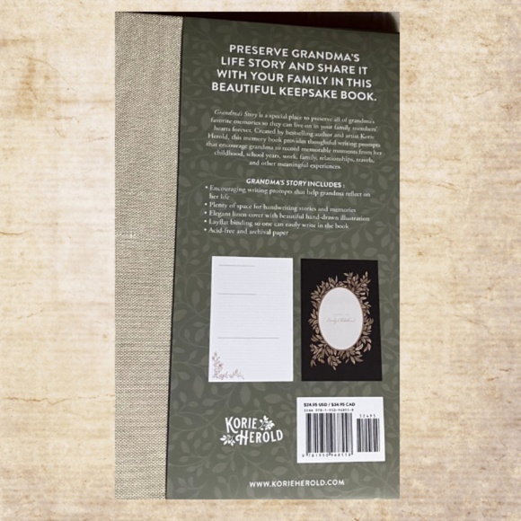 Journal for Grandma - a Keepsake for the family Guide to write-  by Korie Herold - Picture 3 of 7